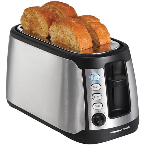 4-Slice Extra-Long-Slot Toaster Stainless Steel/Black Oster 