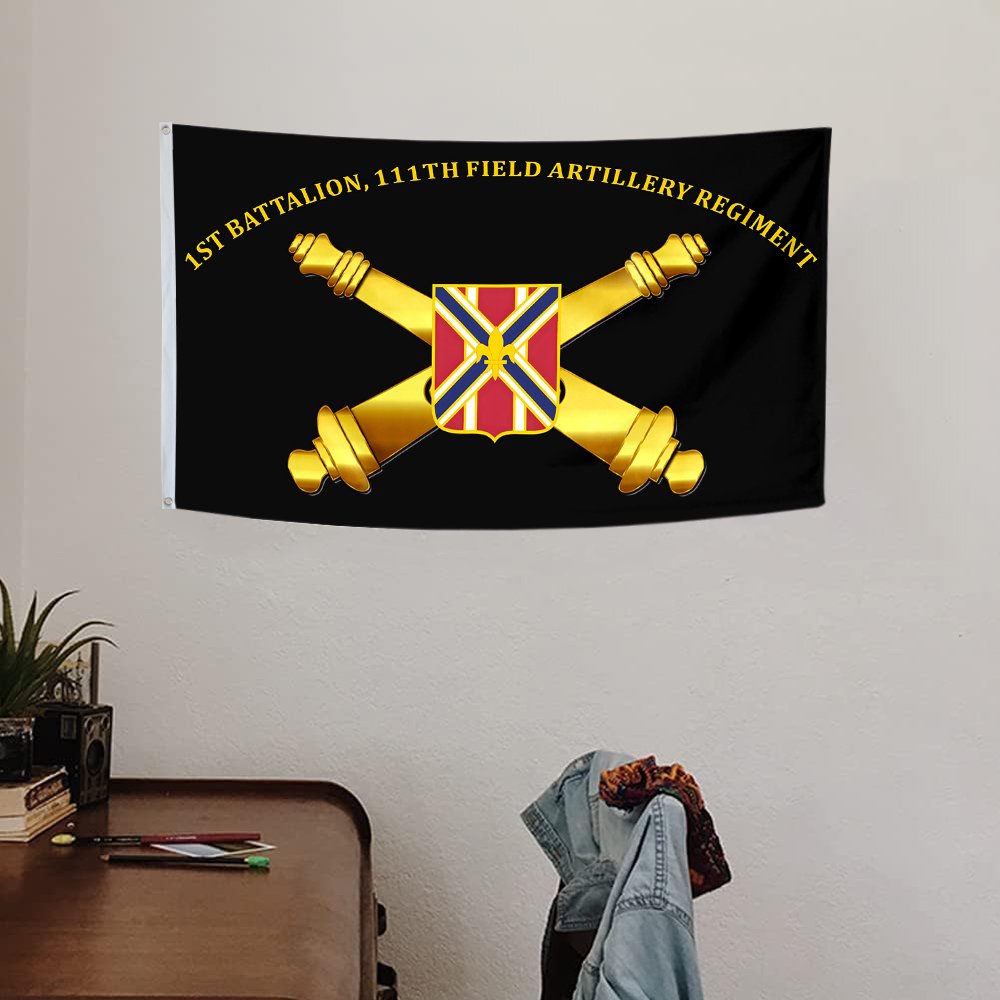 1st Battalion, 111th Field Artillery Regiment 29th Infantry Division US Army Flag 3x5Feet Outdoor Indoor Decoration Flag with Brass Grommets