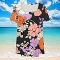 thumbnail image 4 of ITSAME Plus Size T-Shirts for Womens, Square Neck Short Sleeve Floral Summer Tunic Tops Orange L, 4 of 5