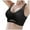 Black, variant on Women’s Bras Women's Wireless Seamless Matte Mini Rib Bra Black XL