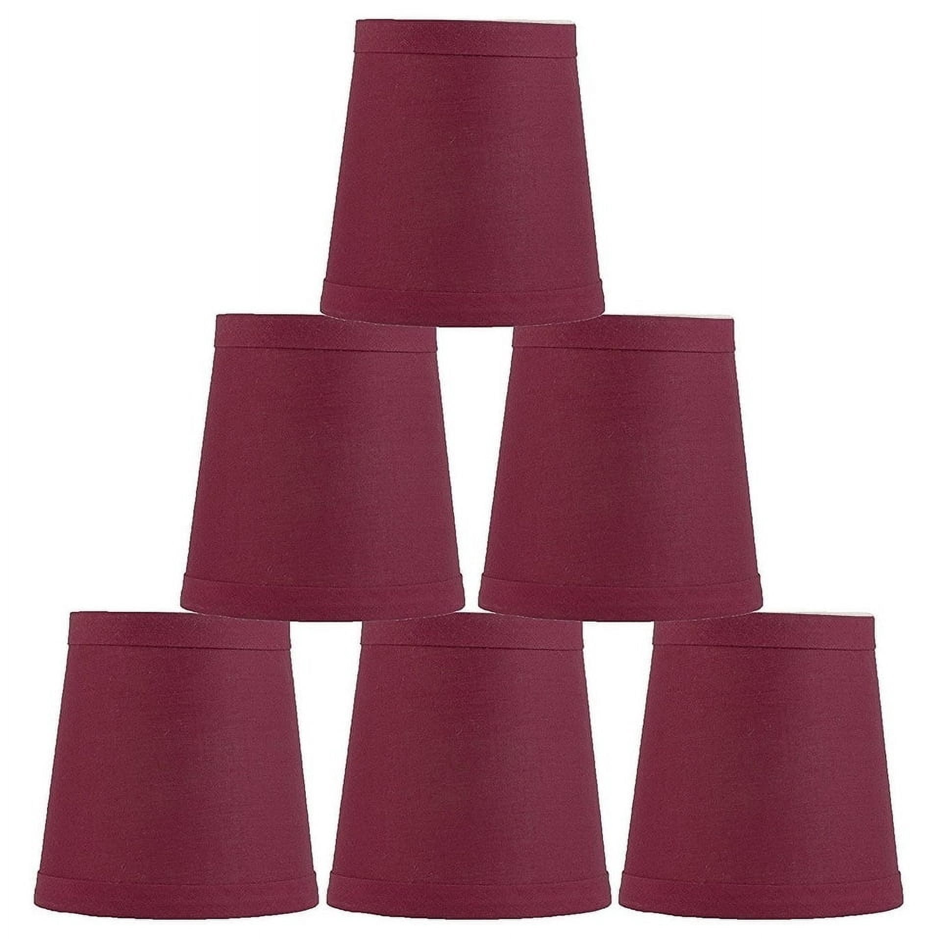 Urbanest Cotton Chandelier Lamp Shades, 3x4x4", Off White, Set of 9