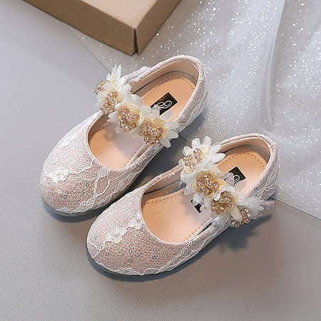 

Cathalem Toddler Sandals Size 4 Girls Baby Princess Shoes Rhinestone Flower Sandals Dancing Shoes Pearl Sandals Size 7 Beige 2.5 Years
