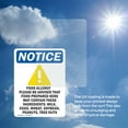 thumbnail image 6 of (2 Pack) Food Allergy Notice Sign With Symbol OSHA Notice Sign 7 Inch X 10 Inch Vinyl Label Decal Sticker Weather Resistant, UV Protected for Workplace, Business, and Construction Site,, 6 of 7