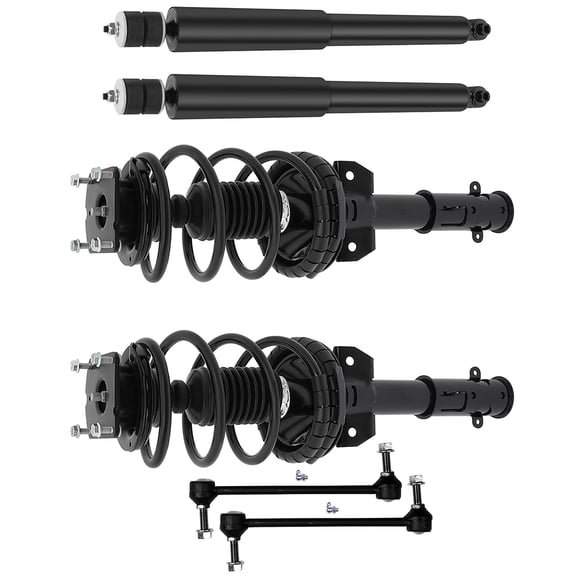 CCIYU Front Strut Spring Assembly Control Arm and Ball Joint Assembly 2011-2014 for Ford Mustang GT Coupe 2-Door Complete Suspension Kit Fits replace for 172540, 5783, K80899