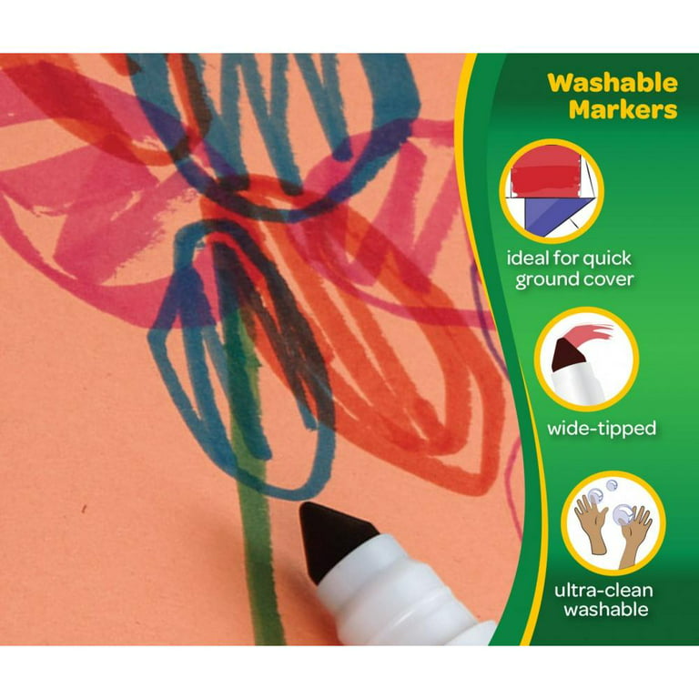 Crayola® Washable Broad Line Bulk Markers, 12 Pack, Black (58-7800-051)