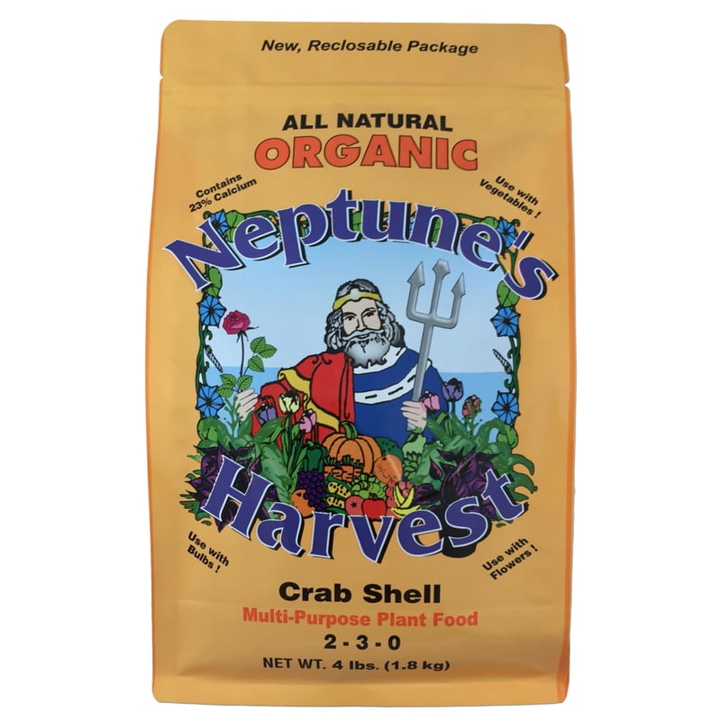 Neptunes Harvest Organic Crab Shell 2-3-0 Multi Purpose Plant Food 4 Pound CS 604
