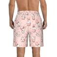 thumbnail image 3 of KLL Easter Rabbit Men's Casual Summer Beach Shorts Hawaiian Shorts with Pockets-Large, 3 of 5