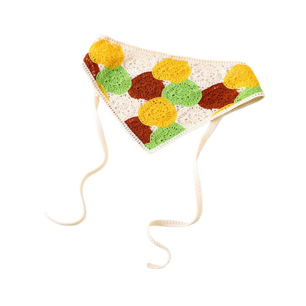 Pañuelo estampado para mujer, accesorios para la cabeza, diadema de encaje de punto, pañuelo acrílico para mujer