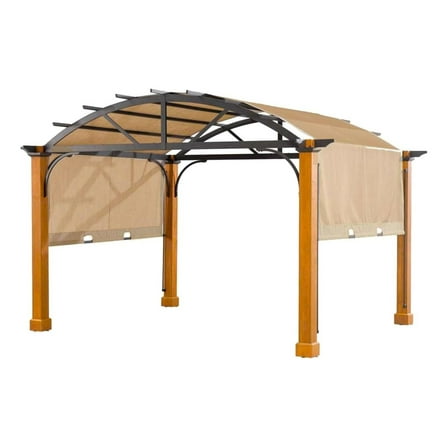 Replacement Canopy Top Cover Compatible with The Longford Wood Archway Pergola - Classic Sand Beige, Riplock 500