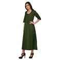 thumbnail image 2 of Moomaya Kurtis en Coton Uni pour Femmes Tenue de Fête Manches 3/4 Robe Mode pour Femmes, 2 of 5