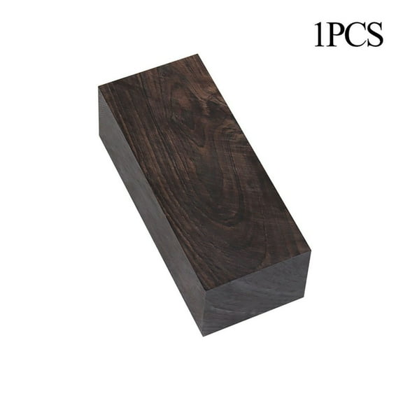 Gerich Stylish Dark Ebony Wood Blank Block for DIY Handle Carving and Woodworking
