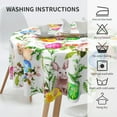 thumbnail image 5 of Easter Tablecloth Round 60 Inch,Spring Easter Bunny Colored Eggs in Grass Table Cloth Waterproof Washable Polyester Table Cover for Kitchen Dining Table Picnic Easter Party Decoration, 5 of 6