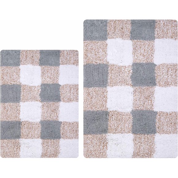 Buffalo Plaid Bathroom Rug