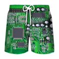 thumbnail image 3 of 3D Printing Electronic Chip Short Pants Men Summer Beach Shorts Cool Street Circuit Board Graphic Swimsuit Gym Surf Swim Trunks, 3 of 5