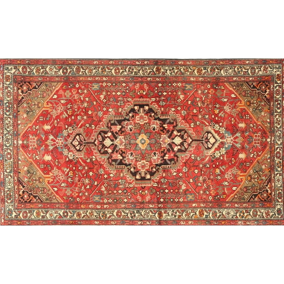 Ahgly Company Indoor Rectangle Traditional Red Persian Area Rugs, 8' x 12'