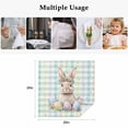 thumbnail image 4 of Easter Egg Rabbit Cloth Napkins, Colorful Grid Checkered Polka Dots Washable and Reusable Dinner Napkins Set of 6, Table Napkin for Kitchen Party Birthday Wedding Hotel Housewarming 20"x20", 4 of 8