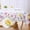 Floral, variant on Rectangle Tablecloth, Linen Fabric Table Cloth, Leave Pattern Waterproof Washable Table Cover for Restaurant, Picnic, Indoor and Outdoor Dining, 60x102 Inch, White