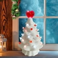 thumbnail image 3 of Lighted Valentine's Day Heart Table Tree,Valentines White Resin Tree with Lights Battery Operated Valentines Heart Tree Figurines Table Top Tree Valentines Day Decorations Gift for Boys Girls(White), 3 of 6