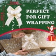 thumbnail image 2 of Pull Bows for Gift Wrapping, 15 PCS Large Gift Bow Bulk for Presents Package, Gift Baskets, Christmas, Wedding, and Party Decor (White with Tulle & Gold line, 6 inches), 2 of 4