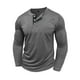 thumbnail image 2 of pstuiky camisetas de manga larga para hombre, Suéter informal de color liso para hombre, cárdigan con botones, manga larga, cuello redondo y bolsillo. top de hombre xl, 2 of 7