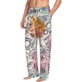 thumbnail image 2 of Balery Skull and Flowers print Men's Pajama Pants,Ultra Lightweight Pjs,Lounge Pant-Large, 2 of 9