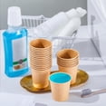 thumbnail image 4 of PYYNA-400 Pack 3 oz Kraft Paper Cups, Disposable Bathroom Cups, Mini Mouthwash Cups, Hot/Cold Beverage Drinking Cup for Gargle Espresso Juice Medicine (Brown), 4 of 4
