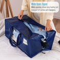 thumbnail image 3 of VENO 2 Pack Moving Bags Extra Large Storage Bags for College Move-In, Heavy-Duty Storage Totes, Packing Boxes, and Wardrobe Moving Supplies - Durable Laundry Bags for Clothes (Blue w/Window), 3 of 8