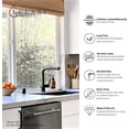 thumbnail image 4 of Lulani Nassau Stainless Steel 1-Handle Pull-Out Kitchen Faucet (No Spray Feature) - Steel Black, 4 of 8