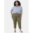 thumbnail image 2 of JMS Just My Size by Hanes Women's Plus Snap Hem Pull On Cropped Pants, 23" Inseam, Sizes 0X-4X, 2 of 5