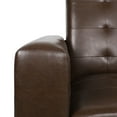 thumbnail image 5 of Noble House Cossitt Standard Faux Leather Tufted Pushback Recliner, Dark Brown, 5 of 11
