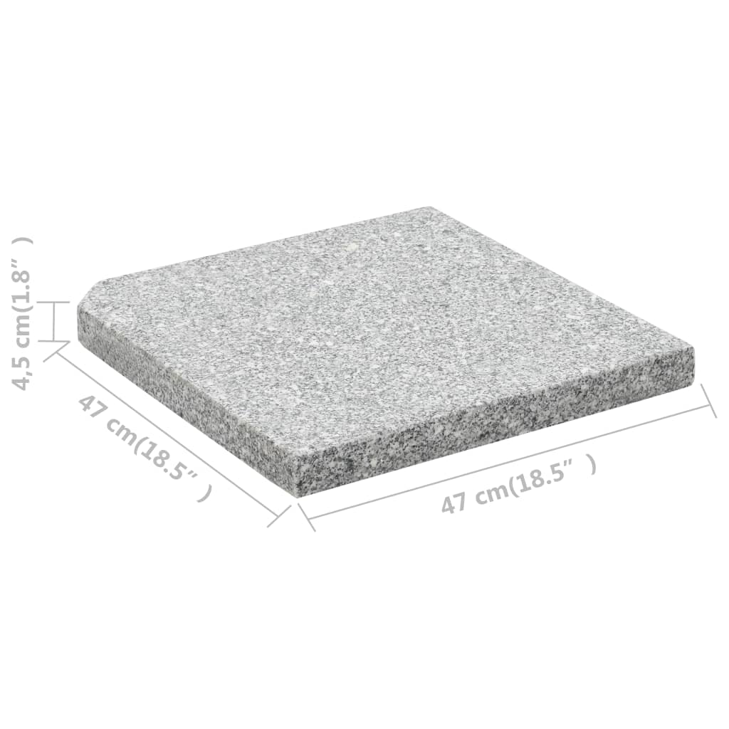 vidaXL Umbrella Base Weight Parasol Plate Patio Garden Outdoor Granite Square