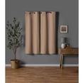 thumbnail image 3 of Mainstays Beige Solid Blackout Grommet Single Curtain Panel, 30" W x 63" L, 3 of 10