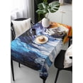 thumbnail image 6 of Oil Painting Table Cloth, Modern Abstract Colorful Smear Aesthetic Waterproof Tablecloth for Rectangle Tables, Reusable Washable Fabric Table Cover for Restaurant Kitchen Dining Tables 60"x120", 6 of 6