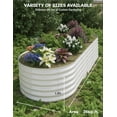 thumbnail image 2 of Adoolla Outdoor Galvanized Raised Garden Bed, Oval Elevated Planter Box for Growing Vegetables Flowers and Herbs, 2 of 7