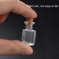 thumbnail image 4 of Unique Bargains Mini Bouteilles en Verre avec Liège Forme Carrée Bouteille à Souhaits, 20 Pcs, 4 of 6