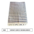 thumbnail image 3 of Rectangular Linen Tablecloth With Stripes And Tassels Wipeable Oil And Stain Easy To Care Suitable For Indoor Outdoor Garden Restaurant Party Festival 120x160 Cm 60 X 104 Tablecloth Fitted Tablecloths, 3 of 7