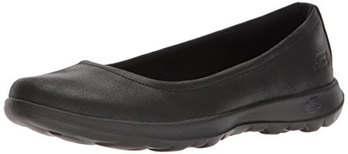 skechers flat black shoes