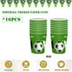 thumbnail image 3 of Vasos de papel de fútbol, ​​vasos de fiesta de fútbol desechables de 9 onzas para bebidas frías y calientes, vasos de papel duraderos para niños, tema deportivo de fútbol JAMW Sencillez, 3 of 4
