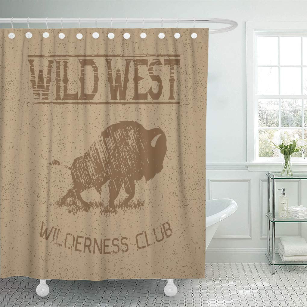 Cynlon Rodeo Lone Star Vintage Western, Lone Star Western Decor Shower Curtains
