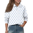 thumbnail image 2 of CCRFTGI Polo Shirts for Kids Girls Size 7 School Uniform Polka Dots Shirt Athletic Tennis Button Up Collared Polo Lightweight Quick Dry Summer Tops Light Blue 13-14 Years, 2 of 5