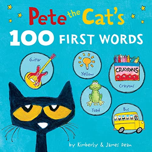 Pre-Owned Pete the Cat's 100 First Words Board Book (Board Book) 9780063111530
