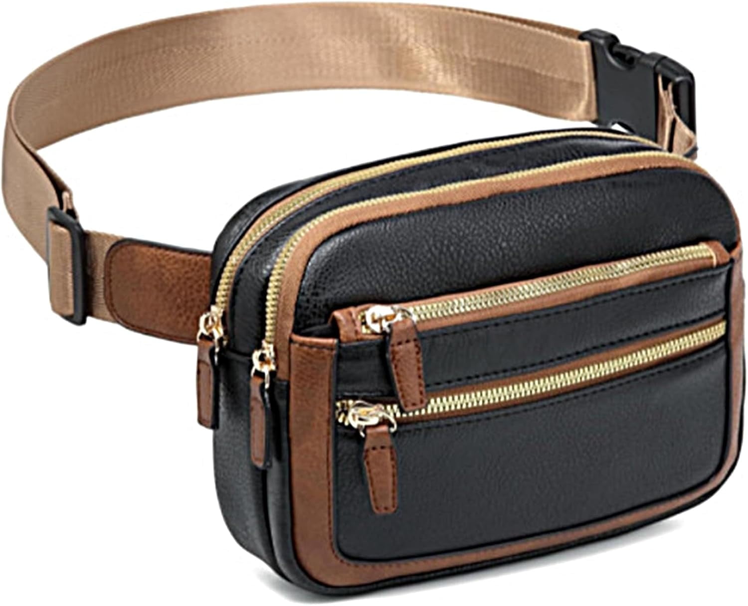 Bearpaw Unisex Sporty Nylon Belt Bag, Black