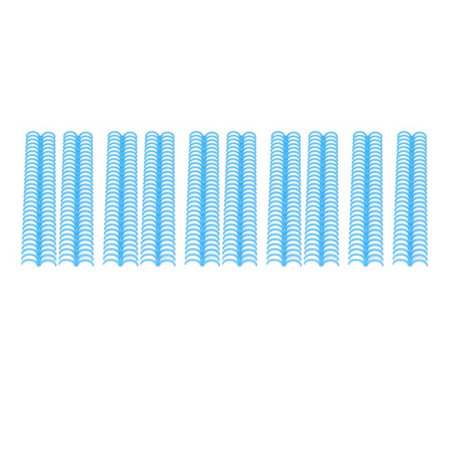 19mm 30 Rings Plastic Binding Spines Compatible with A4 B5 A5 Paper Size 150 Sheets Capacity for Loose Leaf Notebooks