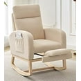 thumbnail image 7 of Rocking Chair Nursery,Nursing Rocking Chairs with Foot Rest for Mom Breastfeeding,Rocker Glider Chair with High Backrest,Upholstered Lounge Chair with Solid Wood Base for Living Room,Bedroom, 7 of 7