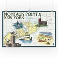 thumbnail image 3 of Montauk Point, New York, Nautical Chart (24x36 Giclee Gallery Art Print, Vivid Textured Wall Decor), 3 of 3