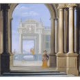 thumbnail image 2 of Dirck Van Delen 13x12 Black Ornate Wood Framed Double Matted Museum Art Print Titled: The Entrance to a Palace, 2 of 5