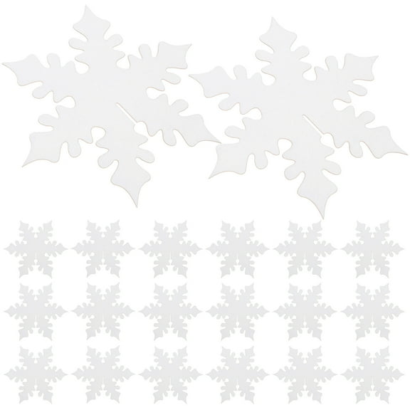 GOOHOCHY 50pcs White Paper Table Name Place Cards for Wedding Party Decoration with Snowflake Cutout Design