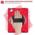 thumbnail image 3 of Funda para iPad Air 11 2024 / Air 11 2025, Funda Protectora de Silicona Anti-caída + Capa de PC con Asa, Correa para el Hombro, Funda Protectora Resistente a Golpes y Tres Pruebas para Tablet, Rojo, 3 of 6