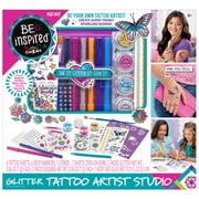 Cra-Z-Art Be Inspired Glitter Temporary Tattoo Artist Studio Unisex Craft Kit, Ages 8 and up