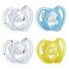 Tommee Tippee Ultra-Light Silicone Pacifier, Symmetrical Orthodontic Design, BPA-Free Binkies, One-Piece Design, 6-18m, 4 Count